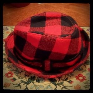 Buffalo Plaid Wool Trilby Fedora Hat